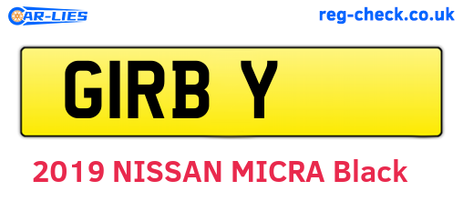 G1RBY are the vehicle registration plates.