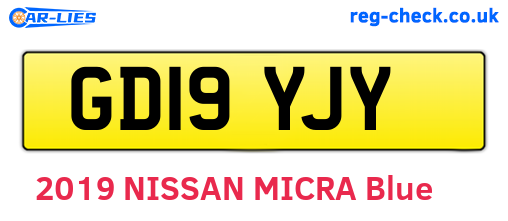 GD19YJY are the vehicle registration plates.