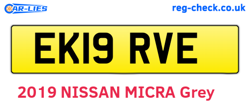 EK19RVE are the vehicle registration plates.