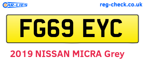 FG69EYC are the vehicle registration plates.