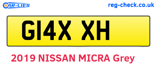 G14XXH are the vehicle registration plates.