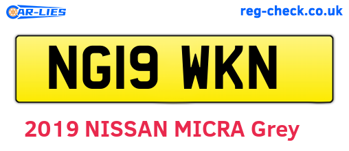 NG19WKN are the vehicle registration plates.