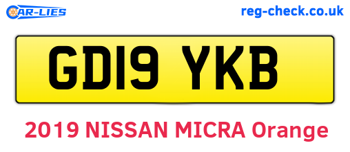 GD19YKB are the vehicle registration plates.
