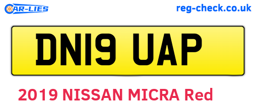 DN19UAP are the vehicle registration plates.