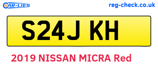 S24JKH are the vehicle registration plates.