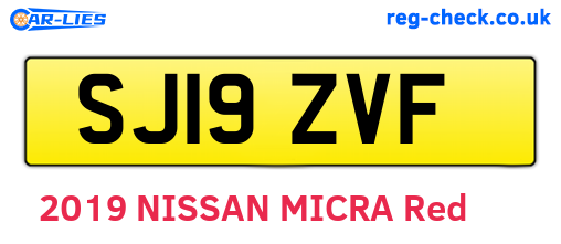 SJ19ZVF are the vehicle registration plates.