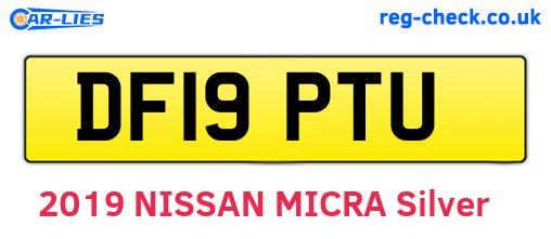DF19PTU are the vehicle registration plates.