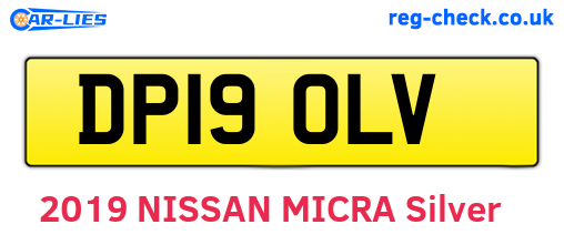 DP19OLV are the vehicle registration plates.