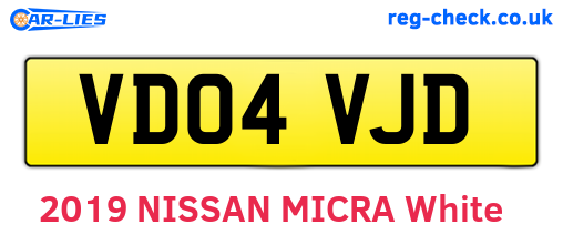 VD04VJD are the vehicle registration plates.