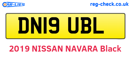 DN19UBL are the vehicle registration plates.