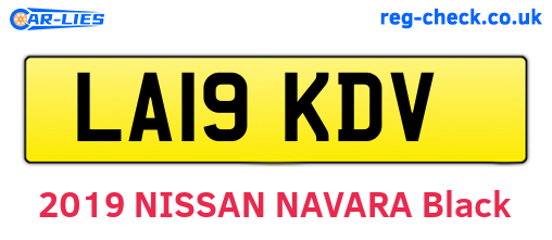 LA19KDV are the vehicle registration plates.