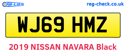 WJ69HMZ are the vehicle registration plates.