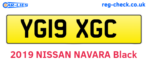 YG19XGC are the vehicle registration plates.
