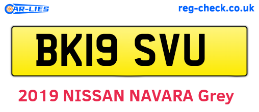 BK19SVU are the vehicle registration plates.