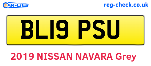 BL19PSU are the vehicle registration plates.