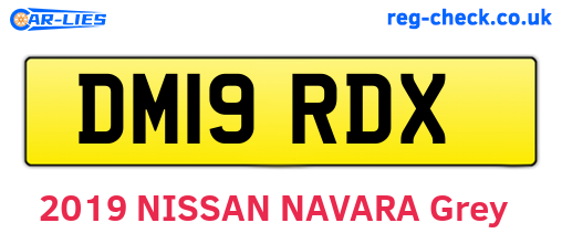 DM19RDX are the vehicle registration plates.