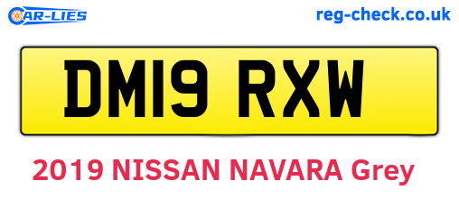 DM19RXW are the vehicle registration plates.