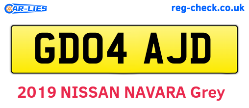 GD04AJD are the vehicle registration plates.