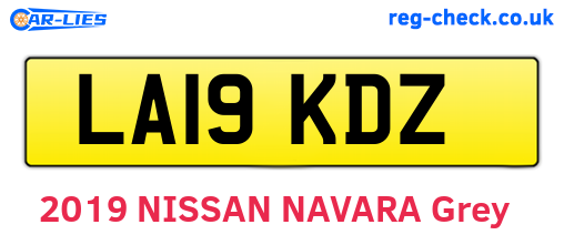 LA19KDZ are the vehicle registration plates.