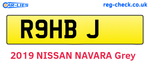 R9HBJ are the vehicle registration plates.