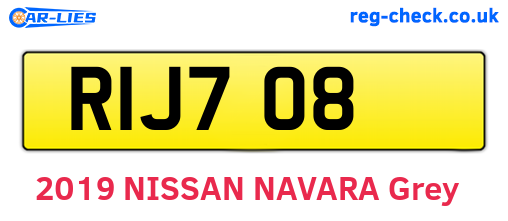 RIJ708 are the vehicle registration plates.