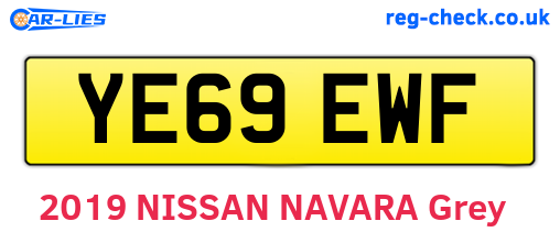 YE69EWF are the vehicle registration plates.