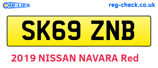SK69ZNB are the vehicle registration plates.