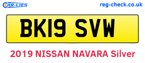 BK19SVW are the vehicle registration plates.
