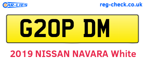 G20PDM are the vehicle registration plates.