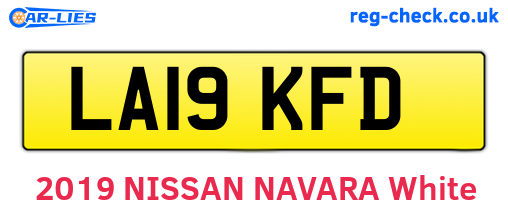LA19KFD are the vehicle registration plates.