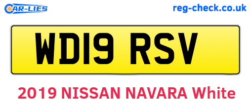 WD19RSV are the vehicle registration plates.