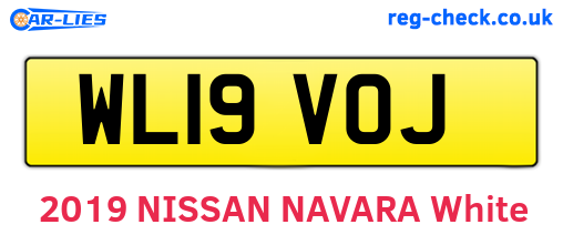 WL19VOJ are the vehicle registration plates.
