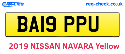 BA19PPU are the vehicle registration plates.