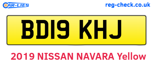 BD19KHJ are the vehicle registration plates.