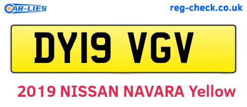 DY19VGV are the vehicle registration plates.