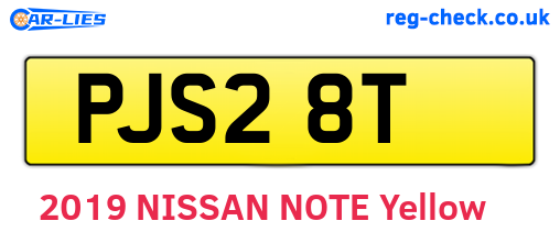 PJS28T are the vehicle registration plates.