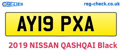 AY19PXA are the vehicle registration plates.