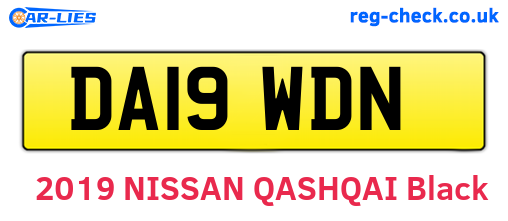DA19WDN are the vehicle registration plates.