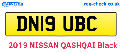 DN19UBC are the vehicle registration plates.