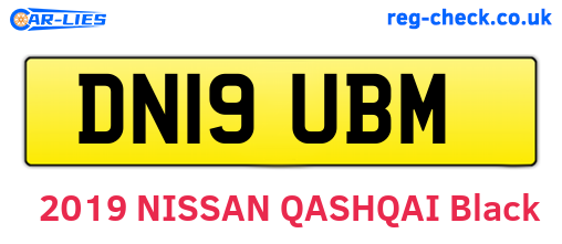 DN19UBM are the vehicle registration plates.