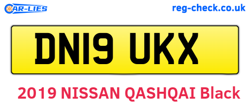 DN19UKX are the vehicle registration plates.