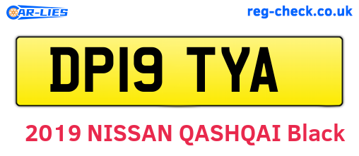 DP19TYA are the vehicle registration plates.