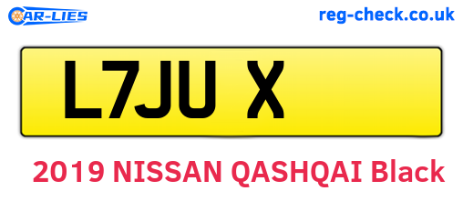L7JUX are the vehicle registration plates.