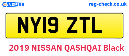 NY19ZTL are the vehicle registration plates.