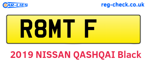R8MTF are the vehicle registration plates.
