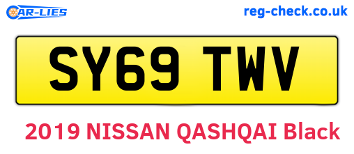 SY69TWV are the vehicle registration plates.