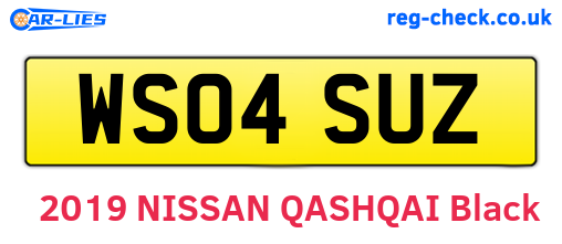 WS04SUZ are the vehicle registration plates.