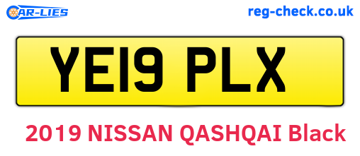 YE19PLX are the vehicle registration plates.