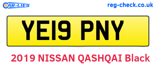 YE19PNY are the vehicle registration plates.