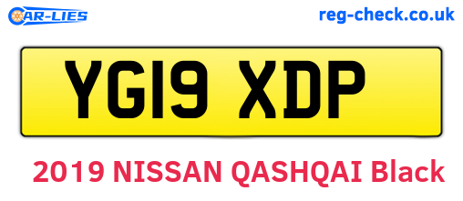 YG19XDP are the vehicle registration plates.